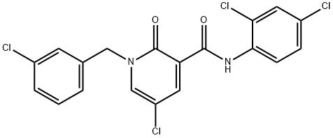 5-CHLORO-1-(3-CHLOROBENZYL)-N-(2,4-DICHLOROPHENYL)-2-OXO-1,2-DIHYDRO-3-PYRIDINECARBOXAMIDE 结构式