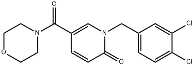 1-(3,4-DICHLOROBENZYL)-5-(MORPHOLINOCARBONYL)-2(1H)-PYRIDINONE 结构式