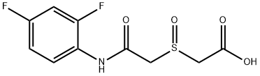 2-([2-(2,4-DIFLUOROANILINO)-2-OXOETHYL]SULFINYL)ACETIC ACID 结构式