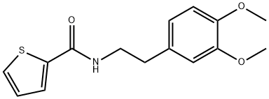 N-(3,4-二甲氧基苯乙基)噻吩-2-甲酰胺 结构式