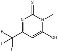6-HYDROXY-1-METHYL-4-(TRIFLUOROMETHYL)-2(1H)-PYRIMIDINETHIONE 结构式