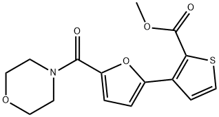 METHYL 3-[5-(MORPHOLINOCARBONYL)-2-FURYL]-2-THIOPHENECARBOXYLATE 结构式