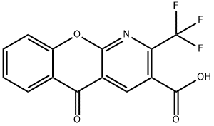 5-OXO-2-(TRIFLUOROMETHYL)-5H-CHROMENO[2,3-B]PYRIDINE-3-CARBOXYLIC ACID 结构式