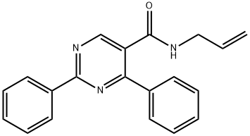 N-Allyl-2,4-diphenyl-5-pyrimidinecarboxamide 结构式