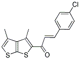 3-(4-Chlorophenyl)-1-(3,4-dimethylthieno[2,3-b]thiophen-2-yl)prop-2-en-1-one 结构式