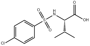 2-(4-氯-苯磺酰基氨基)-3-甲基-丁酸 结构式