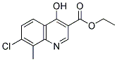 7-CHLORO-4-HYDROXY-8-METHYLQUINOLINE-3-CARBOXYLIC ACID ETHYL ESTER 结构式