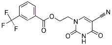 2-[5-CYANO-2,4-DIOXO-3,4-DIHYDRO-1(2H)-PYRIMIDINYL]ETHYL 3-(TRIFLUOROMETHYL)BENZENECARBOXYLATE 结构式