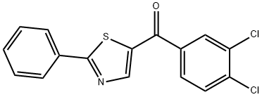 (3,4-DICHLOROPHENYL)(2-PHENYL-1,3-THIAZOL-5-YL)METHANONE 结构式