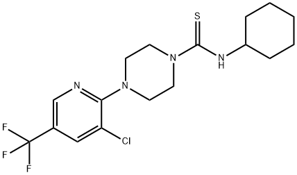 (4-(3-CHLORO-5-(TRIFLUOROMETHYL)(2-PYRIDYL))PIPERAZINYL)(CYCLOHEXYLAMINO)METHANE-1-THIONE 结构式