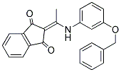 2-(((3-(PHENYLMETHOXY)PHENYL)AMINO)ETHYLIDENE)INDANE-1,3-DIONE 结构式