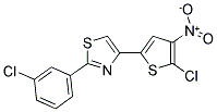 4-(5-CHLORO-4-NITRO-2-THIENYL)-2-(3-CHLOROPHENYL)-1,3-THIAZOLE 结构式