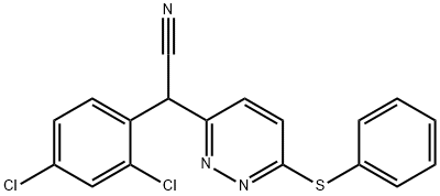2-(2,4-DICHLOROPHENYL)-2-[6-(PHENYLSULFANYL)-3-PYRIDAZINYL]ACETONITRILE 结构式