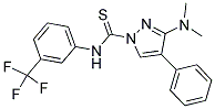 3-(DIMETHYLAMINO)-4-PHENYL-N-[3-(TRIFLUOROMETHYL)PHENYL]-1H-PYRAZOLE-1-CARBOTHIOAMIDE 结构式