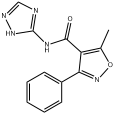 N-(5H-2,3,5-TRIAZOLYL)(5-METHYL-3-PHENYLISOXAZOL-4-YL)FORMAMIDE 结构式