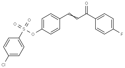 4-[3-(4-Fluorophenyl)-3-oxo-1-propenyl]phenyl 4-chlorobenzenesulfonate 结构式
