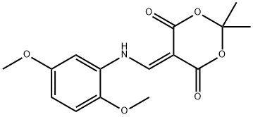 5-(((2,5-DIMETHOXYPHENYL)AMINO)METHYLENE)-2,2-DIMETHYL-1,3-DIOXANE-4,6-DIONE 结构式