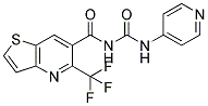 N-(4-PYRIDINYL)-N'-[[5-(TRIFLUOROMETHYL)THIENO[3,2-B]PYRIDIN-6-YL]CARBONYL]UREA 结构式