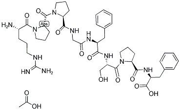 [DES-ARG9]-缓激肽 乙酸盐 水合物 结构式