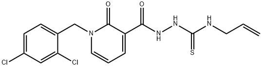 N-ALLYL-2-([1-(2,4-DICHLOROBENZYL)-2-OXO-1,2-DIHYDRO-3-PYRIDINYL]CARBONYL)-1-HYDRAZINECARBOTHIOAMIDE 结构式