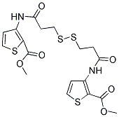 METHYL 3-((3-[(3-([2-(METHOXYCARBONYL)-3-THIENYL]AMINO)-3-OXOPROPYL)DITHIO]PROPANOYL)AMINO)THIOPHENE-2-CARBOXYLATE 结构式