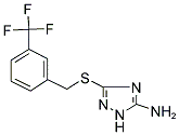 3-([3-(TRIFLUOROMETHYL)BENZYL]SULFANYL)-1H-1,2,4-TRIAZOL-5-AMINE 结构式