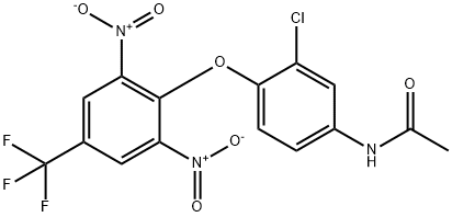 N-(3-CHLORO-4-[2,6-DINITRO-4-(TRIFLUOROMETHYL)PHENOXY]PHENYL)ACETAMIDE 结构式