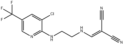 2-([(2-([3-Chloro-5-(trifluoromethyl)-2-pyridinyl]amino)ethyl)amino]methylene)malononitrile 结构式