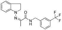 2-(2,3-DIHYDROINDOL-1-YL)IMINO-N-[3-(TRIFLUOROMETHYL)BENZYL]PROPANAMIDE 结构式