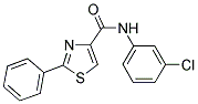 N-(3-CHLOROPHENYL)-2-PHENYL-1,3-THIAZOLE-4-CARBOXAMIDE 结构式