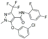 5-(3-CHLOROPHENOXY)-N-(2,4-DIFLUOROPHENYL)-1-METHYL-3-(TRIFLUOROMETHYL)-1H-PYRAZOLE-4-CARBOXAMIDE 结构式