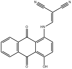 (((4-HYDROXY-9,10-DIOXOANTHRYL)AMINO)METHYLENE)METHANE-1,1-DICARBONITRILE 结构式