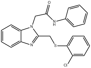 2-(2-([(2-CHLOROPHENYL)SULFANYL]METHYL)-1H-1,3-BENZIMIDAZOL-1-YL)-N-PHENYLACETAMIDE 结构式