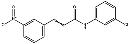 N-(3-氯苯基)-3-(3-硝基苯基)丙烯酰胺 结构式
