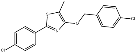 4-Chlorobenzyl 2-(4-chlorophenyl)-5-methyl-1,3-thiazol-4-yl ether 结构式