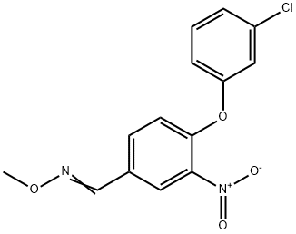 4-(3-CHLOROPHENOXY)-3-NITROBENZENECARBALDEHYDE O-METHYLOXIME 结构式