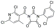 1-[(2,6-DICHLORO-4-METHYL-3-PYRIDYL)CARBONYL]-3-(2,5-DICHLOROPHENYL)IMIDAZOLIDINE-2,4,5-TRIONE 结构式