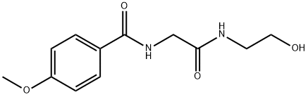 N-(2-[(2-HYDROXYETHYL)AMINO]-2-OXOETHYL)-4-METHOXYBENZENECARBOXAMIDE 结构式