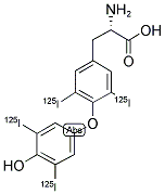 THYROXINE, L-[125I]- 结构式