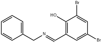 2-[(BENZYLIMINO)METHYL]-4,6-DIBROMOBENZENOL 结构式