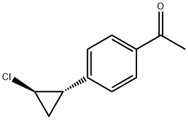 1-[4-(2-CHLOROCYCLOPROPYL)PHENYL]ETHAN-1-ONE 结构式
