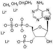 3'-PHOSPHOADENOSINE-5'-PHOSPHOSULFATE TETRALITHIUM SALT TETRAHYDRATE 结构式