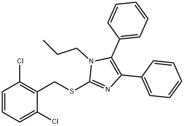 2,6-DICHLOROBENZYL 4,5-DIPHENYL-1-PROPYL-1H-IMIDAZOL-2-YL SULFIDE 结构式