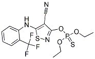 3-[(DIETHOXYPHOSPHOROTHIOYL)OXY]-5-[2-(TRIFLUOROMETHYL)ANILINO]ISOTHIAZOLE-4-CARBONITRILE 结构式