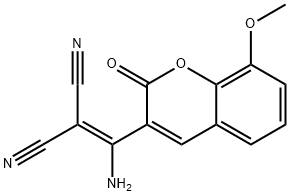 (AMINO(8-METHOXY-2-OXO(2H-CHROMEN-3-YL))METHYLENE)METHANE-1,1-DICARBONITRILE 结构式