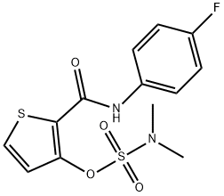 2-[(4-FLUOROANILINO)CARBONYL]-3-THIENYL-N,N-DIMETHYLSULFAMATE 结构式