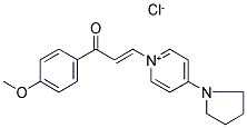 1-(4-METHOXYPHENYL)-3-(4-TETRAHYDRO-1H-PYRROL-1-YLPYRIDINIUM-1-YL)PROP-2-EN-1-ONE CHLORIDE 结构式