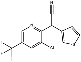 2-[3-CHLORO-5-(TRIFLUOROMETHYL)-2-PYRIDINYL]-2-(3-THIENYL)ACETONITRILE 结构式