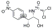 Chloramphenicol, D-threo-[dichloroacetyl-1,2-14C]- 结构式