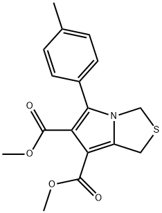 DIMETHYL 5-(4-METHYLPHENYL)-1H-PYRROLO[1,2-C][1,3]THIAZOLE-6,7-DICARBOXYLATE 结构式